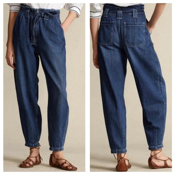 Polo Ralph Lauren Denim - Polo Ralph Lauren Paperbag Utility High Rise Jogger Denim Jeans Size 28